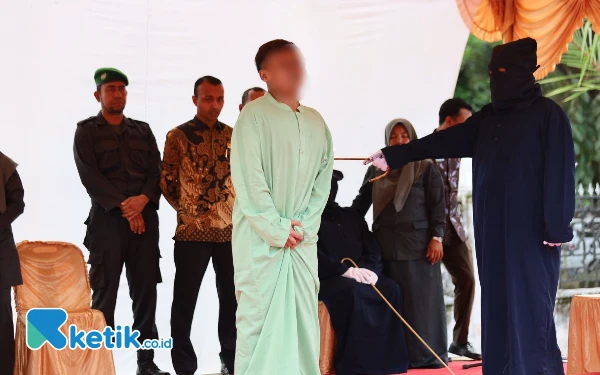 Thumbnail Berita - 11 Pelanggar Syariat Islam di Nagan Raya Dicambuk Algojo