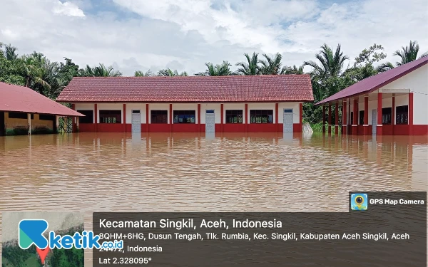 Usai Dapat Kucuran Dana Rehab, Sekolah di Singkil Malah Tergenang Banjir