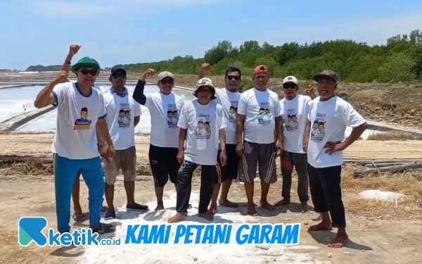 Thumbnail Berita - Petani Garam Pengarengan Sampang Siap Menangkan Paslon Jimad Sakteh