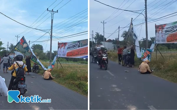 Thumbnail Tertimpa Alat Peraga Kampanye, Dua Wanita Warga Kelangdepok Bodeh Terluka