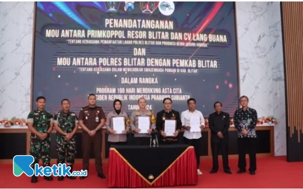 Thumbnail Berita - Ketua DPRD Blitar Dukung MoU Ketahanan Pangan Antara Polres dan Pemkab Blitar