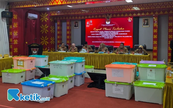 KPU Palembang Gelar Rapat Pleno Rekapitulasi Suara Pilkada