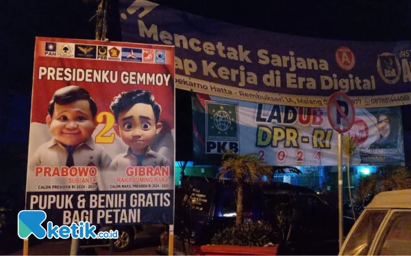 Hari Pertama Kampanye, Baliho Capres Prabowo 'Gemoy' Bertebaran di Kabupaten Malang