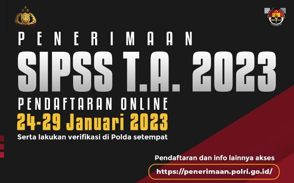 Thumbnail Pembukaan Pendaftaran SIPSS POLRI T.A. 2023, Simak Informasinya!