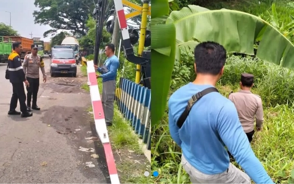 Thumbnail Begal Bercelurit di Lawang Kabupaten Malang Kabur Usai Tabrak Palang Kereta Api