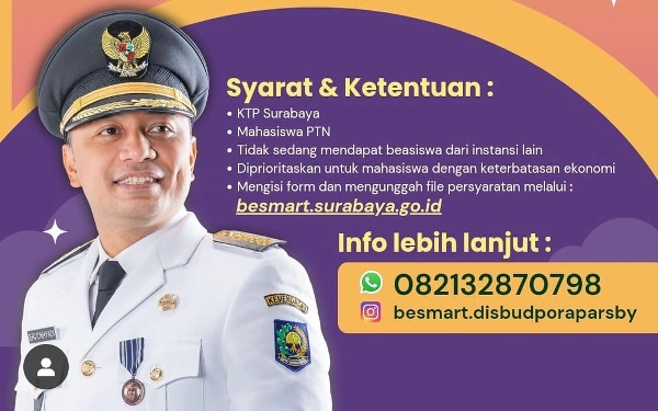 Thumbnail Berita - Pemkot Buka Beasiswa Pemuda Tangguh Khusus Arek Suroboyo! Ini Persyaratan Lengkapnya