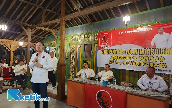 Thumbnail Siap Menangkan Prabowo-Gibran Satu Putaran, Projo Jatim Konsolidasi Pemenangan di Bumi Mojopahit