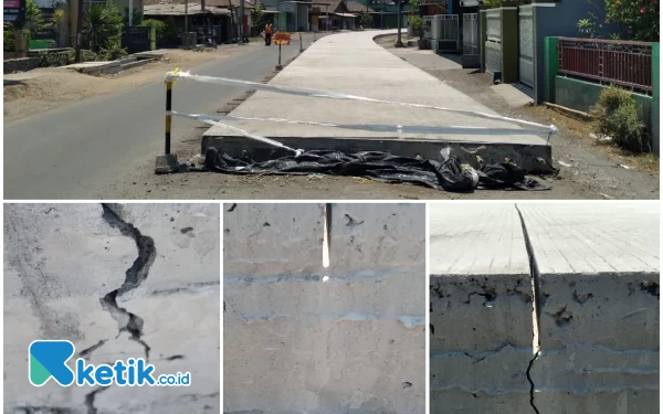 Thumbnail Betonisasi Jalan di Sidoarjo Terus Berlanjut, JCW Temukan Retak-Retak Lagi di Ruas Porong-Krembung