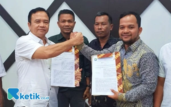 Baru Dilantik Jadi Pj Bupati Abdya, Sunawardi Sepakati NPHD dengan Panwaslih Pilkada