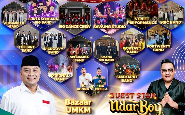 Thumbnail Ambyar! Ndarboy Genk Siap Ramaikan Festival Musik Surabaya Hebat