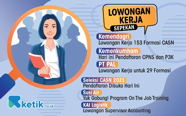 Thumbnail Lowongan Kerja Sepekan: Pendaftaran CASN 2023 hingga OJT Susi Air