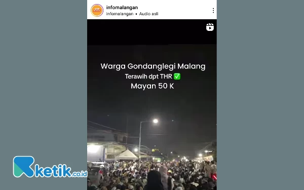 Thumbnail Viral! Salat Terawih CV Sayap Mas Gondanglegi Malang Dapat THR Rp 50 Ribu