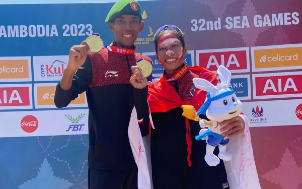 Thumbnail SEA Games 2023 Kamboja, Tim Marathon Indonesia Sukses Kawinkan Emas!