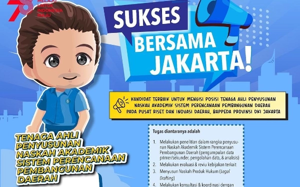 Thumbnail Bappeda DKI Jakarta Buka Lowongan untuk Lulusan S1, Simak Persyaratannya