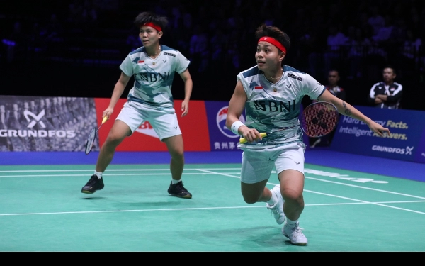 Thumbnail Apriyani/Fadia Tumbang di Final Kejuaraan Dunia Badminton 2023