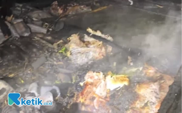 Kebakaran Kandang Ternak Milik Warga Pacitan, Empat Kambing Gosong Terpanggang