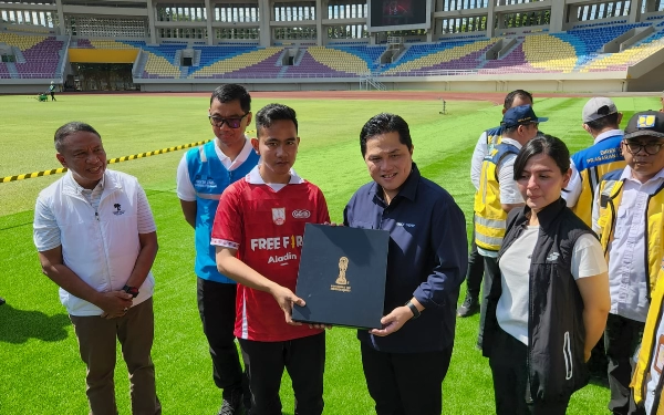 Tinjau Stadion Manahan Solo, Erick: Lokasi Final Persiapan Harus Perfect 