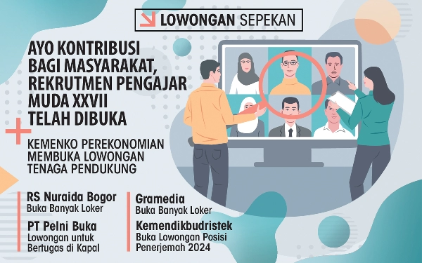 Thumbnail 8 Lowongan Kerja Sepekan: Kesempatan Jadi Pengajar Muda hingga Bekerja di Kementerian