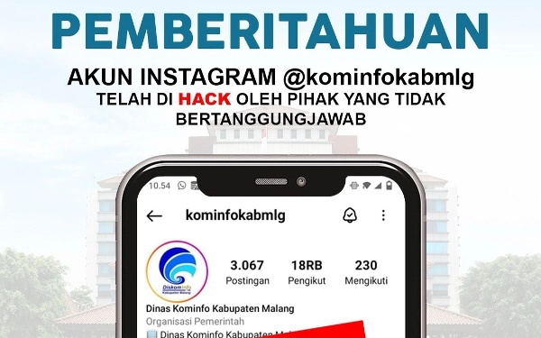 Thumbnail Berita - Awas! Akun Instagram Kominfo Kabupaten Malang Dibajak