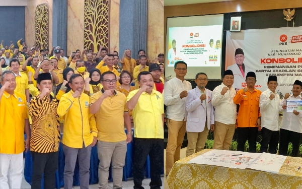 Menangkan Pilbup Malang, Paslon Gunawan-dr Umar Konsolidasi dengan Golkar dan PKS