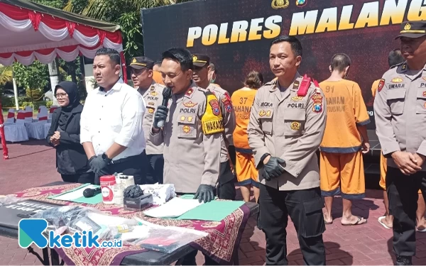 Thumbnail 10 Tersangka Narkotika Diringkus Polres Malang, Ada Jaringan Lapas