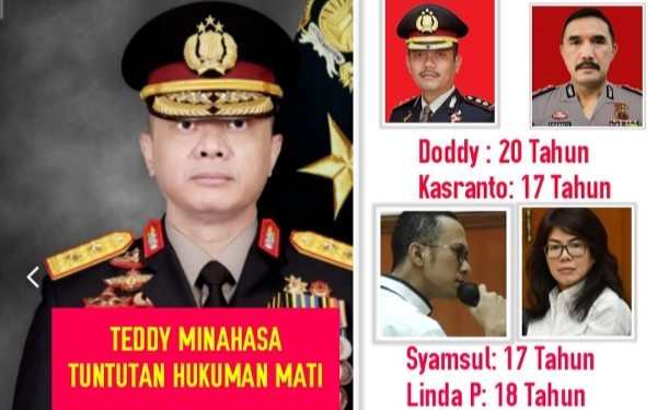 Thumbnail Dituntut Hukuman Mati, Teddy Minahasa Tersenyum