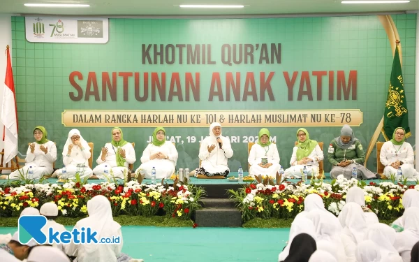 Thumbnail Berita - Persiapan Harlah di GBK Capai 99 Persen, Khofifah Santuni 500 Anak Yatim untuk Pendiri NU dan Muslimat