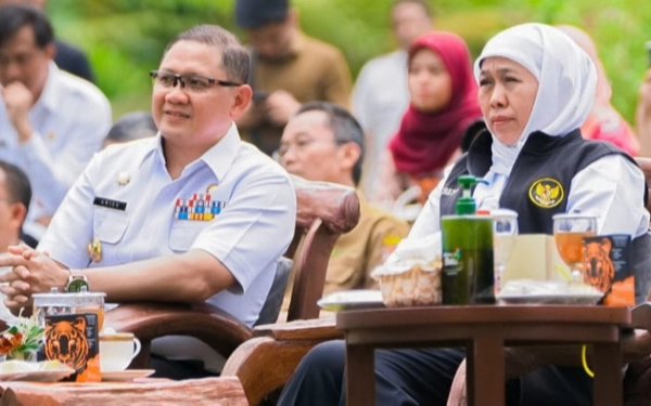 Gubernur Khofifah Bersama Pj Wali Kota Batu Launching Kawasan Perdesaan Agroforestri Kopi Lereng  Gunung Arjuno